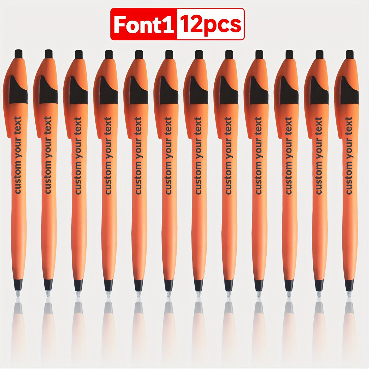 30pcs/50pcs/12pcs 50/30/12pcs Ballpoint Pens, Customizable with Inspirational Quotes, Names, And Logos. Colorful, Smooth Writing Ballpoint Pens with Black Ink for Christmas And Back-To-School Gifts.