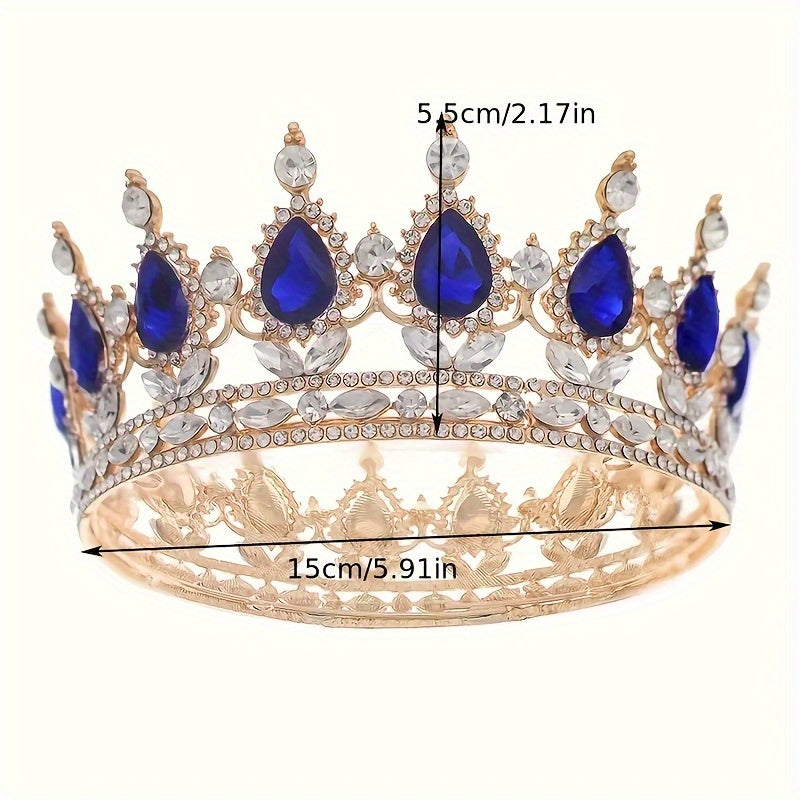 Elegant Sparkling Princess Birthday Crown Cake Topper - Golden & Diamond-Embellished Metal Design, Perfect for Youngsters' Parties, Weddings, And Celebrations, Princess Party Decorations, Princess Party Decorations Supplies f