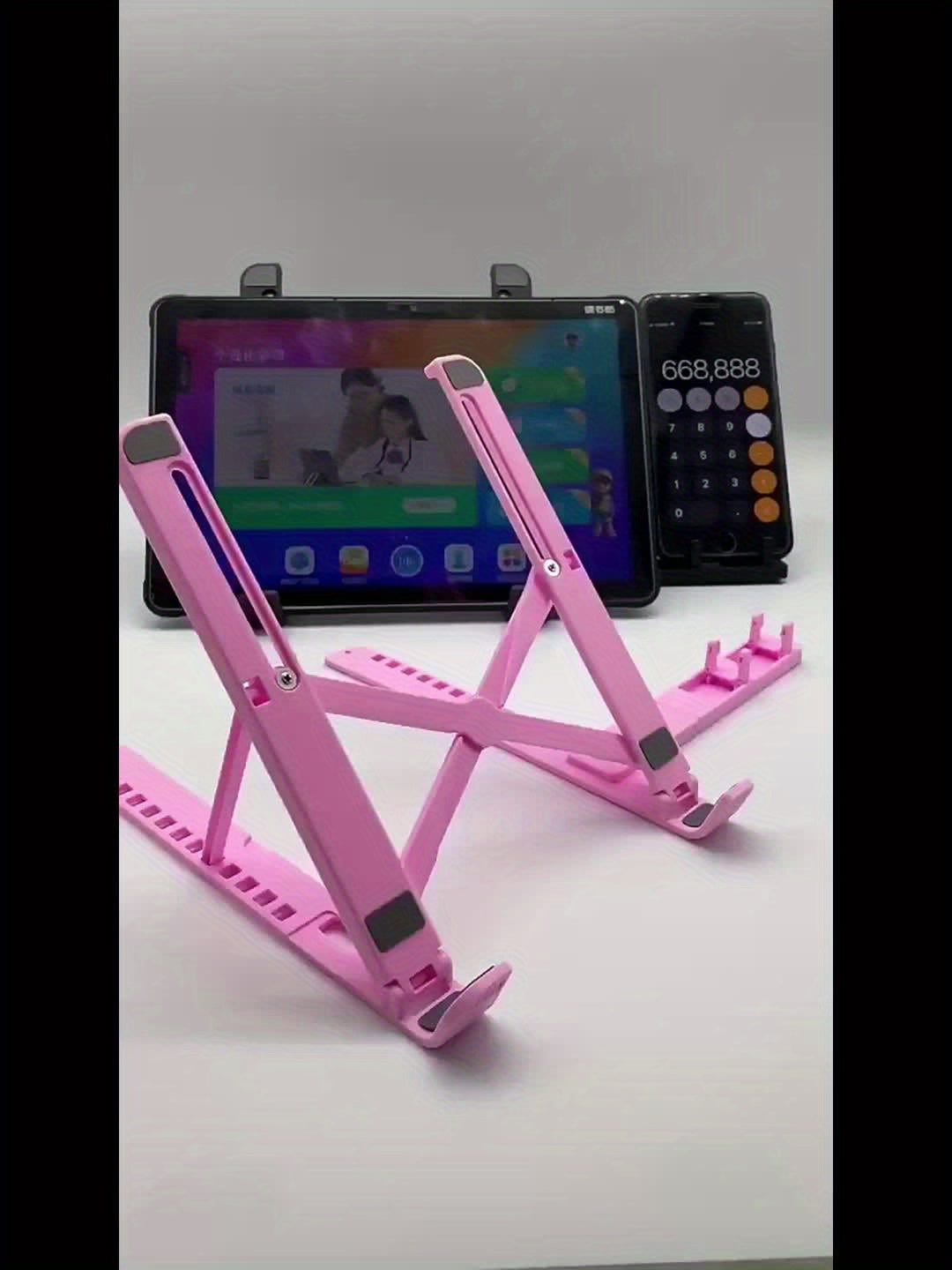 2-in-1 adjustable laptop stand with cooling function, portable ABS tripod base, stable and ergonomically designed, suitable for home office and remote work, laptop support stand, essential item for remote work, modern technol