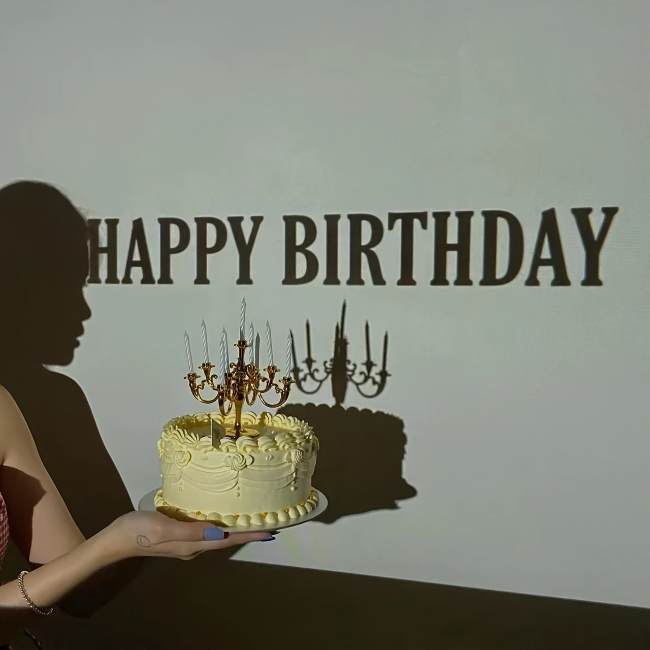 Elegant Candelabra Cake Topper Set with Candles - Perfect for Weddings, Birthdays & Holiday Celebrations - Versatile Table Centerpiece & Home Decor