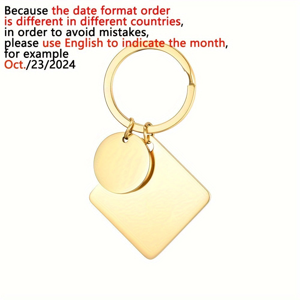 Customized Calendar keychain, laser engraving male and female couple calendar keychain, special date calendar keychain, personalized commemorative keychain, anniversary gift for women, gift for men, anniversary gift, birthday