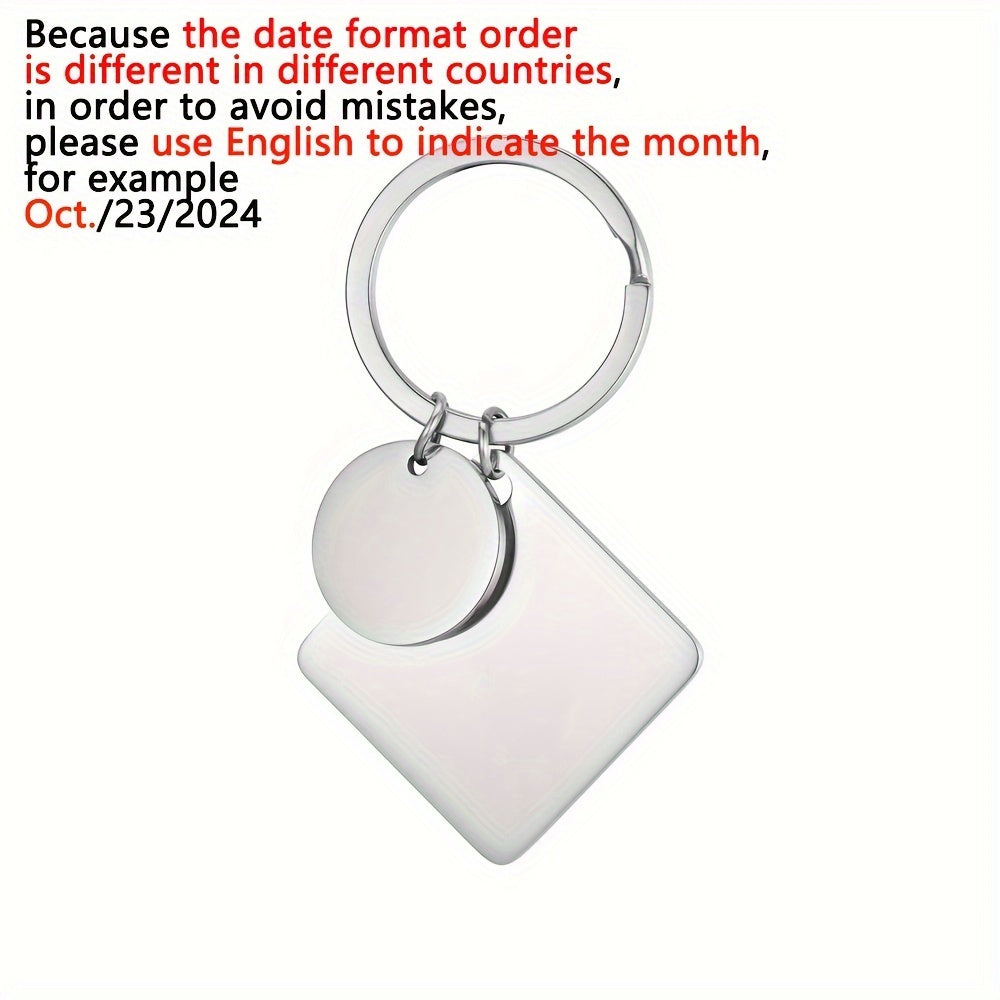 Customized Calendar keychain, laser engraving male and female couple calendar keychain, special date calendar keychain, personalized commemorative keychain, anniversary gift for women, gift for men, anniversary gift, birthday