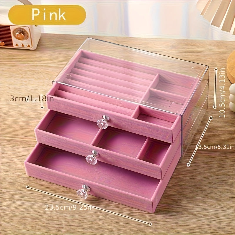 Cosmetic Storage Box - Single-Layer Acrylic Jewelry Storage Box with Drawers