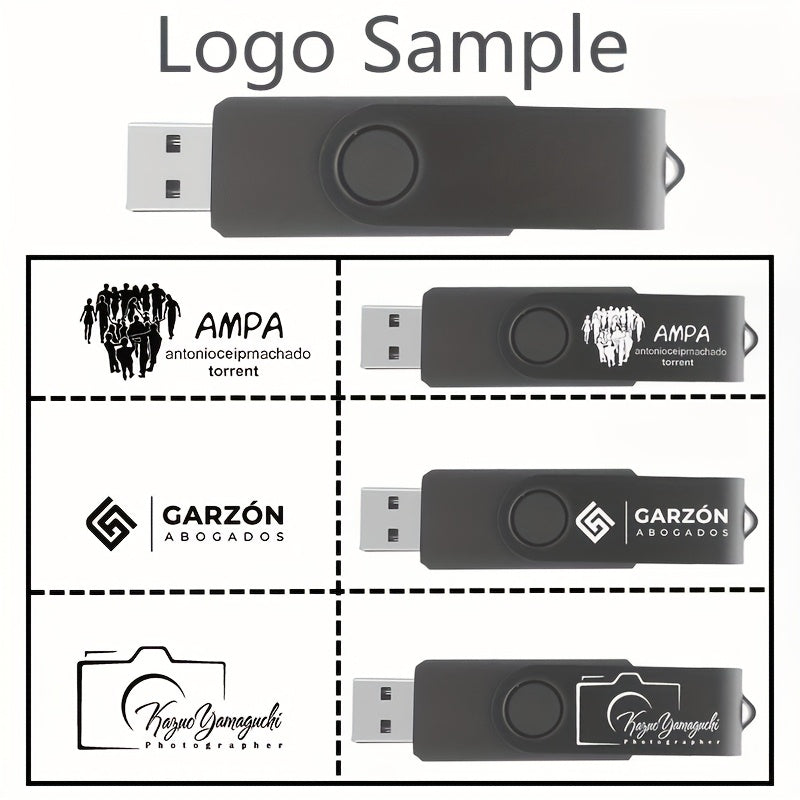 10 Pack Customizable USB Flash Drives Personalize with Your Logo Real Capacity USB 2.0 Available in 128MB/256MB/512MB/4GB/8GB/16GB/32GB for Wedding Favors & Corporate Gifts