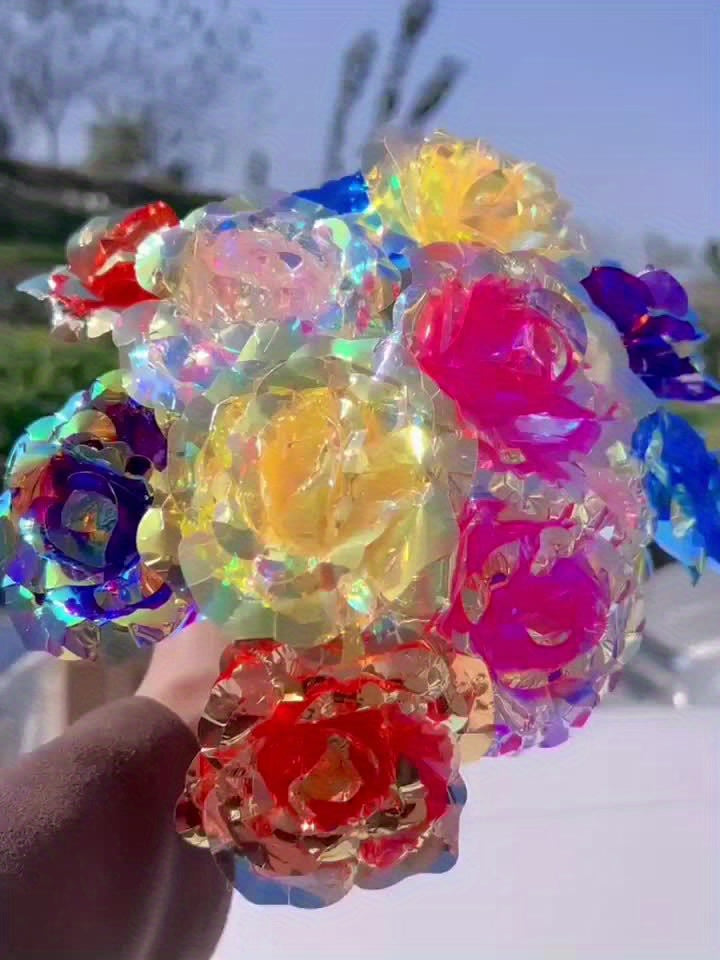 The finished product is packed with a gift box, and the simulated Golden foil artificial rose is suitable for Father's Day, Mother's Day, Graduation, May Day, Octa Boster, and creative gifts for relatives, friends, girlfriend