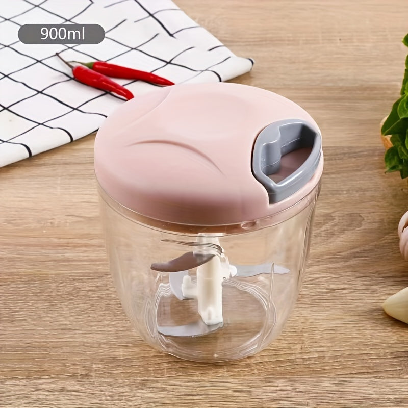 1, vegetable cutter, multifunctional garlic masher, garlic grinder, garlic masher, vegetable cutter, creative fruit masher, manual garlic masher, kitchen supplies, kitchen gadgets, 500/900ml