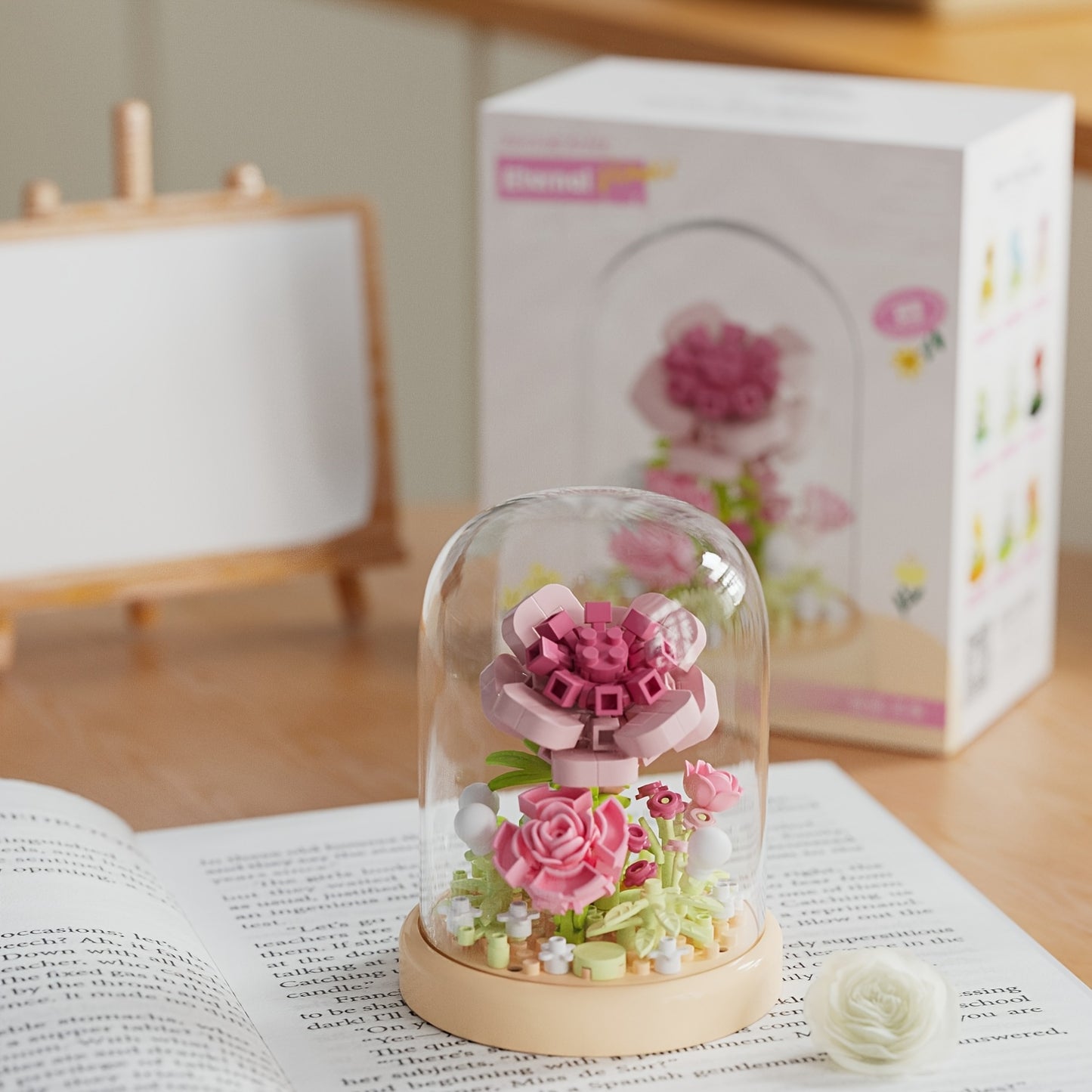 Small Particle Building Block Flower Assembly DIY Toy Home Desktop Decoration Model Holiday Gift for Mother's Day and Valentine's Day