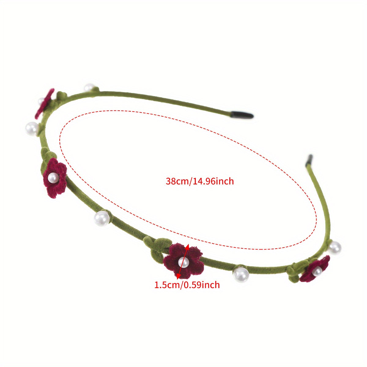 Elegant Faux Pearl Decorative Head Band, Flower Hair Hoop, Bowknot Hair Band, Retro Velvet Hair Accessories For Women And daily use