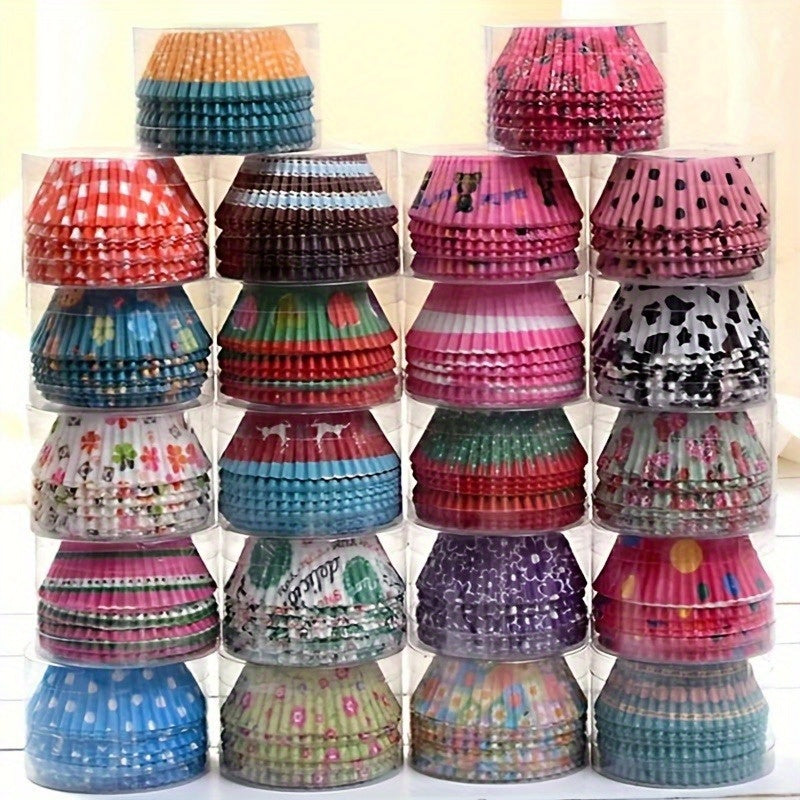 100pcs/box Snow Lady Cake Cups - Oil Proof Paper Holder For Baked Cookies And Cakes