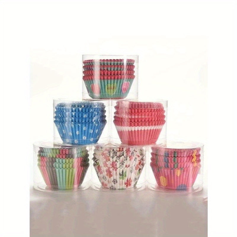 100pcs/box Snow Lady Cake Cups - Oil Proof Paper Holder For Baked Cookies And Cakes