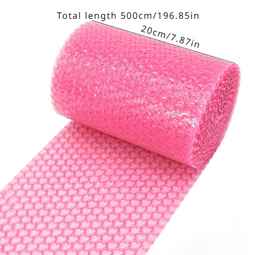 1-Pack Heart-Shaped Plastic Protective Packaging Roll - Enhanced Cushion Foam for Safe Mailing, 500cm/196.85in