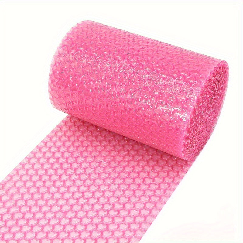 1-Pack Heart-Shaped Plastic Protective Packaging Roll - Enhanced Cushion Foam for Safe Mailing, 500cm/196.85in