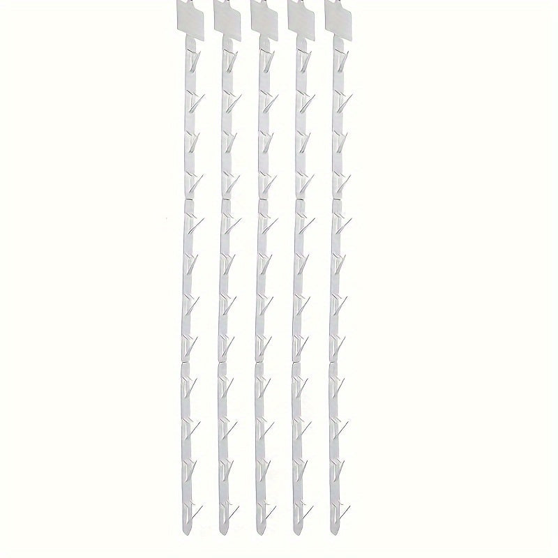 12pcs Heavy-Duty Stainless Steel Hanging Display Strips with Built-In Hooks - No Labels Needed, Curved Retail Hooks for Store Showcase - Space-Saving Vertical Organizer for Treats, Merchandise, Jewelry & Accessories - Durable