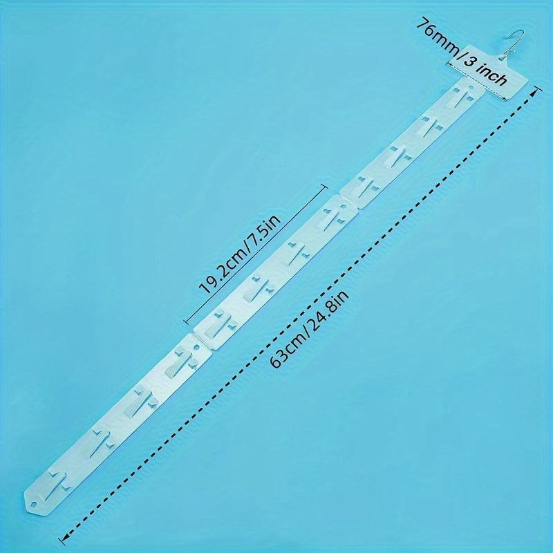 12pcs Heavy-Duty Stainless Steel Hanging Display Strips with Built-In Hooks - No Labels Needed, Curved Retail Hooks for Store Showcase - Space-Saving Vertical Organizer for Treats, Merchandise, Jewelry & Accessories - Durable