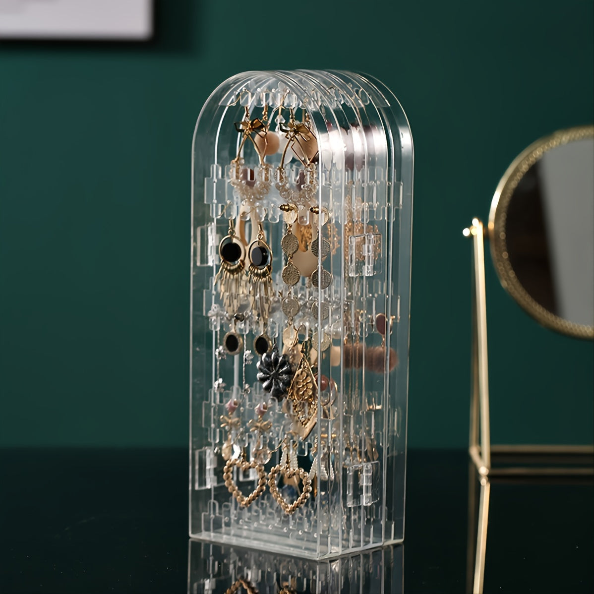 240-Hole Clear Acrylic Earring Display Stand - Large Capacity Jewelry Organizer for Studs, Hoops & Dangling Earrings, Transparent Plastic Design for Small Businesses, Shops & Retailers, Jewelry Display, Jewelry Towers