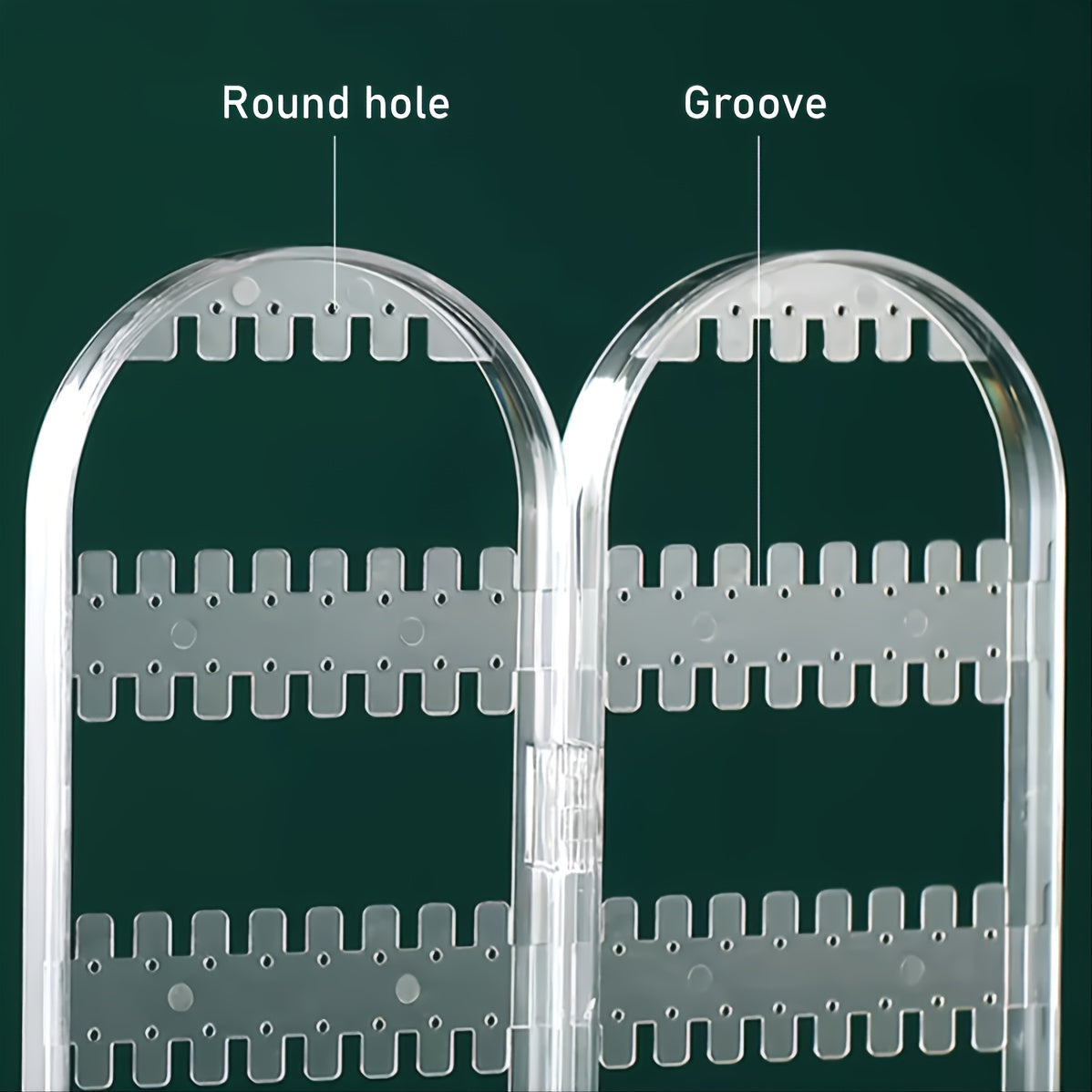 240-Hole Clear Acrylic Earring Display Stand - Large Capacity Jewelry Organizer for Studs, Hoops & Dangling Earrings, Transparent Plastic Design for Small Businesses, Shops & Retailers, Jewelry Display, Jewelry Towers