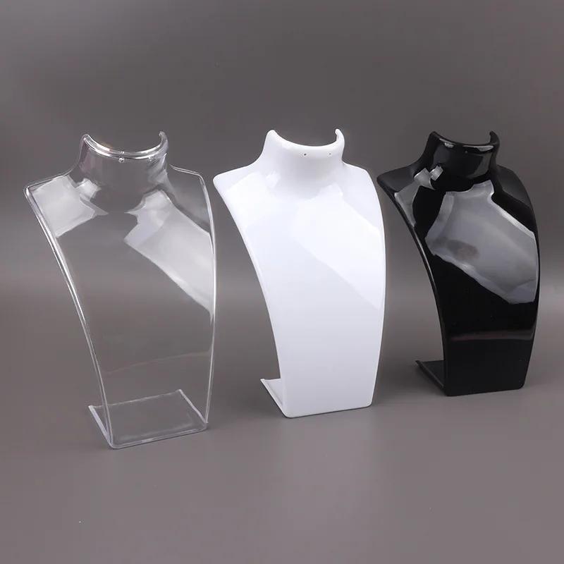 1pc Jewelry Display Fashion Model Necklace Mannequin Pendant Earring Showing Stand Plastic Jewellry Bust Cases, Jewelry Towers