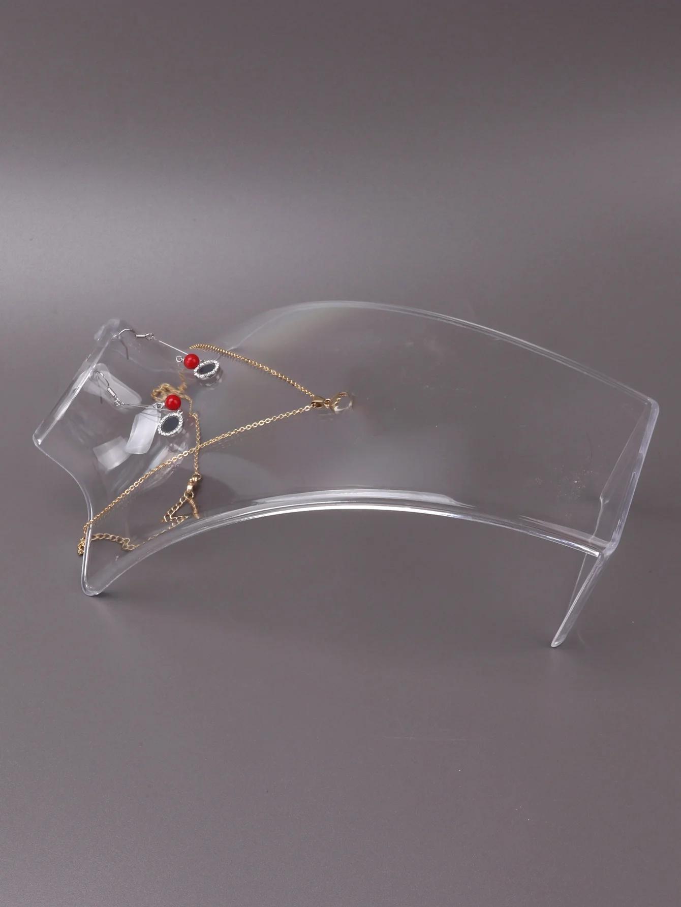 1pc Jewelry Display Fashion Model Necklace Mannequin Pendant Earring Showing Stand Plastic Jewellry Bust Cases, Jewelry Towers