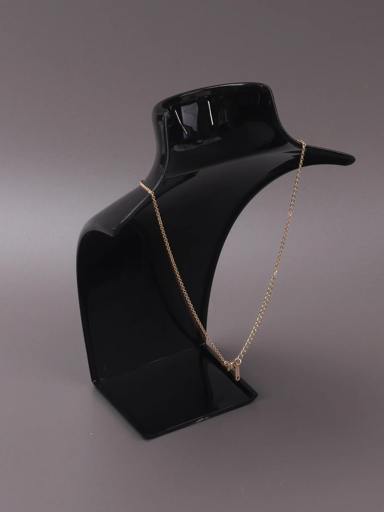 1pc Jewelry Display Fashion Model Necklace Mannequin Pendant Earring Showing Stand Plastic Jewellry Bust Cases, Jewelry Towers
