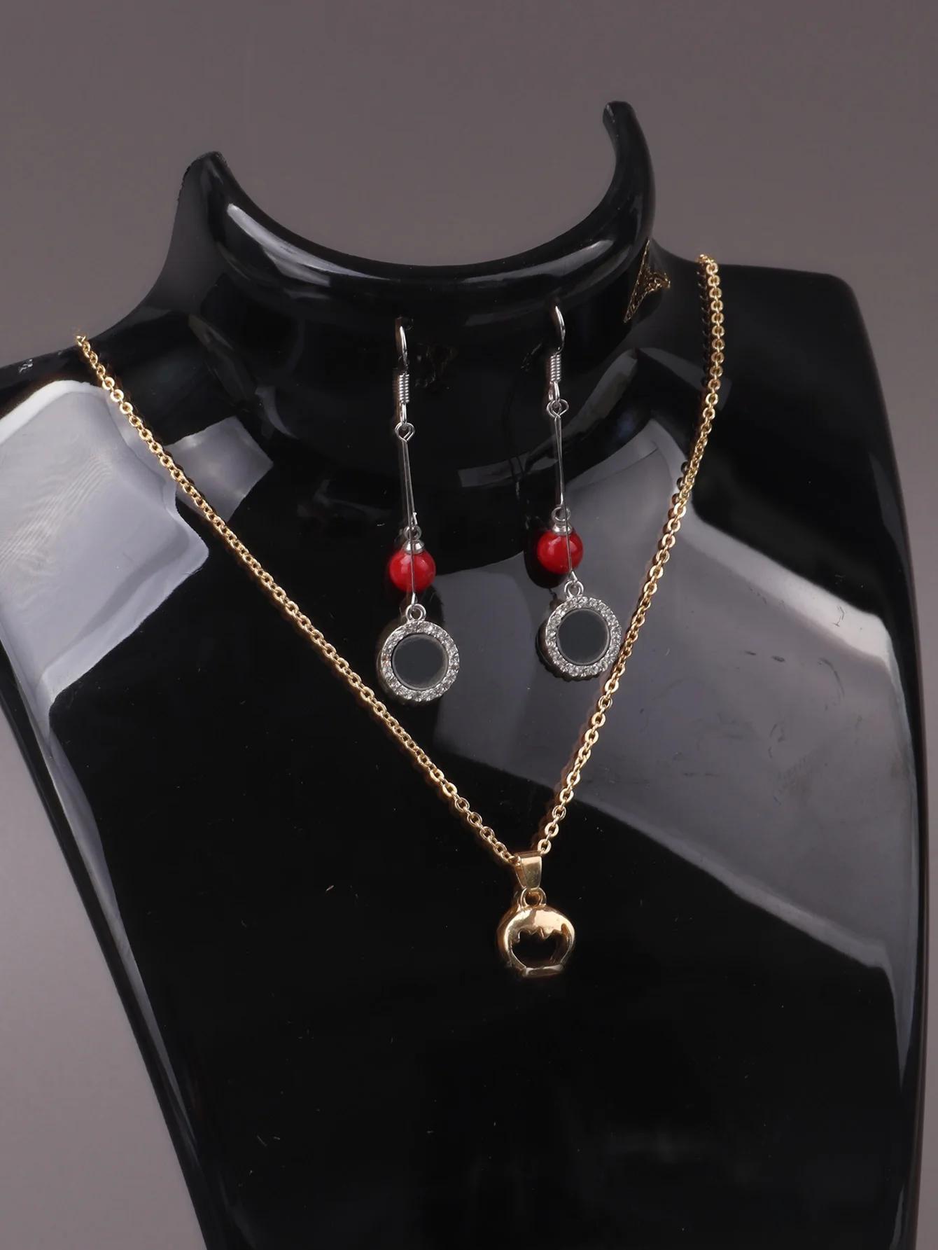 1pc Jewelry Display Fashion Model Necklace Mannequin Pendant Earring Showing Stand Plastic Jewellry Bust Cases, Jewelry Towers