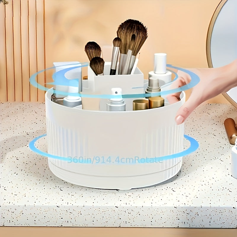 Cosmetic Storage Box -  360° Rotating Makeup Brush Organizer