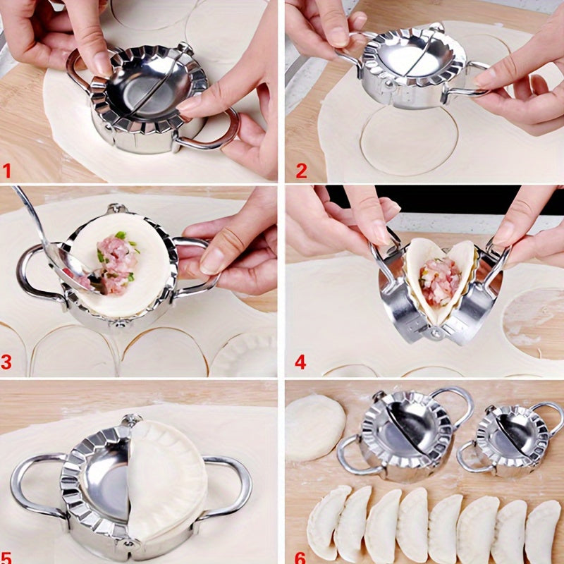Stainless Steel Dumpling Maker - Easy-to-Use Press and Cutting Tool for Perfect Dumplings, Pies, and Pastries - Essential Kitchen Gadget for Effortless Food Preparation, Dumpling Maker