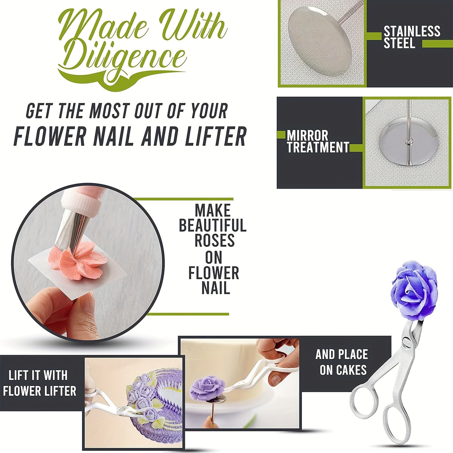 116pcs Cake Decorating Baking Tools Set, Includes Piping Nozzles Pastry Bag Tips Scraper and More Kitchen Gadgets with Storage Box. Buttercream Icing Cheese Bun Dough Pastries DIY for Birthday Parties Family Reunions Holiday