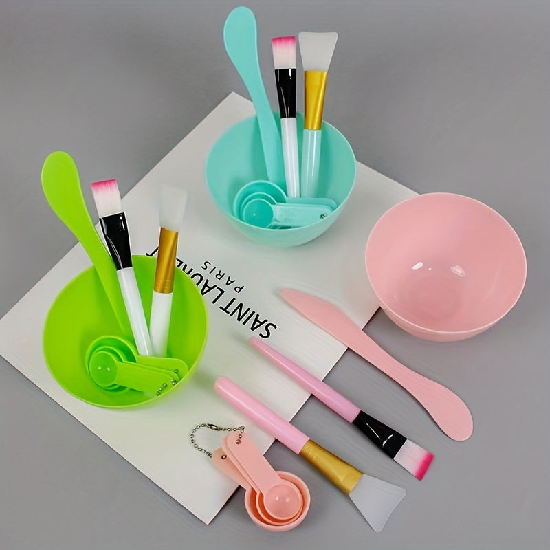Face Mask Mixing Bowl Set, 6 In 1 DIY Facemask Mixing Tool Kit, Facial Mask Bowl Stick Spatula Silicone Face Mask Brush Soft Face Brushes Spoons