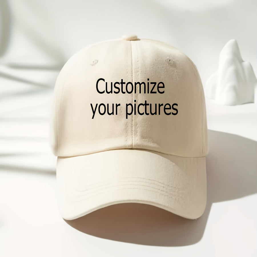 Custom Women's Baseball Cap - Premium 100% Polyester Adjustable Snapback Hat with Personalized Logo/Photo Print, Lightweight Breathable Design for Casual and Outdoor Activities Black/White, Custom Event Gear