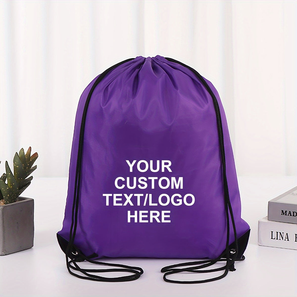 10/20pcs Customizable Polyester Drawstring Backpacks - Personalized Text/Logo, Lightweight Durable Multi-Use Bags for Weddings, Birthdays, Graduation Gifts, Events - Sky Blue, Red, Navy, Black, Event Gift Bags, Bold Visual Ap