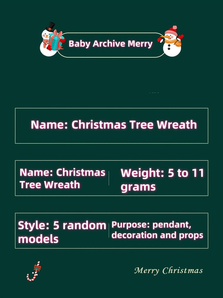 3pcs, 5pcs Random Styles Christmas Tree Decorative Window Display Pendants, Mini Wreath Ornaments, Handmade Mini Garland Hanging Decorations, Festive Car Bell Set for Holiday Atmosphere – Perfect for Christmas, Parties & Ne
