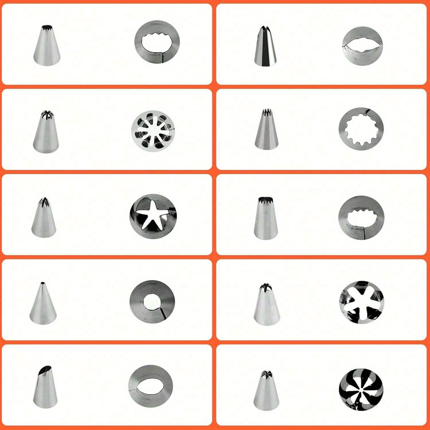 40pcs Cake Decorating Kit with 10 Piping Tips, 3 Reusable Icing Bags, 20 Disposable Bags, Cleaning Brush, Coupler, and Ties – Baking Tools for Cupcakes, Cookies, and Pastries – Essential Kitchen Accessories