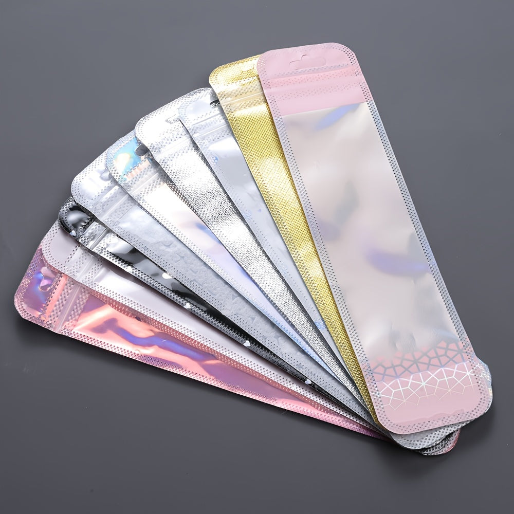 50pcs Transparent Plastic Ziplock Bags, Jewelry Display Packaging Bags for Jewelry Packaging, Pen Display Thickened Long Ziplock Bags