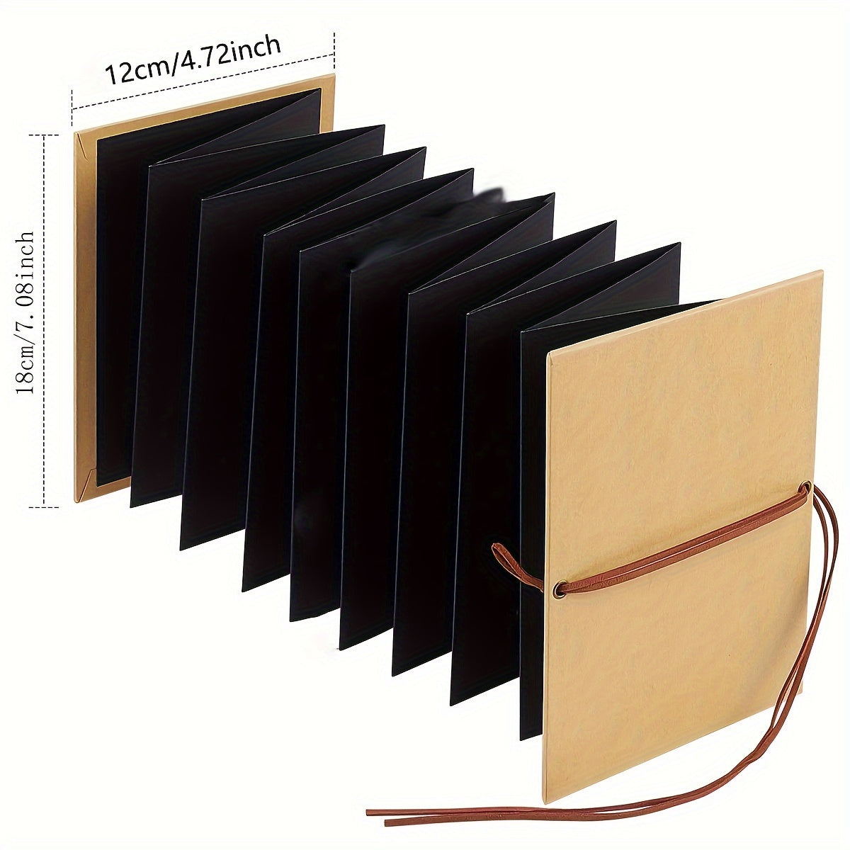 Expandable Folding Adventure Book Scrapbook Album with DIY Accessories Set, Hardcover Kraft Paper Photo Collection for Wedding Anniversary and Valentine's Day