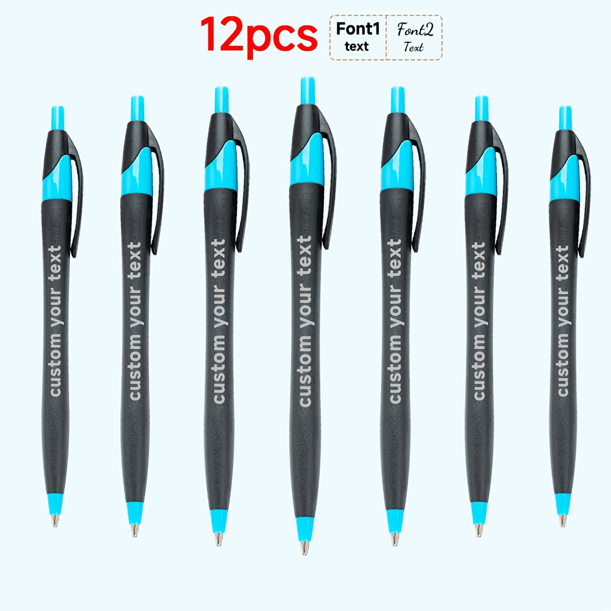 30pcs/50pcs/12pcs 50/30/12pcs Ballpoint Pens, Customizable with Inspirational Quotes, Names, And Logos. Colorful, Smooth Writing Ballpoint Pens with Black Ink for Christmas And Back-To-School Gifts.