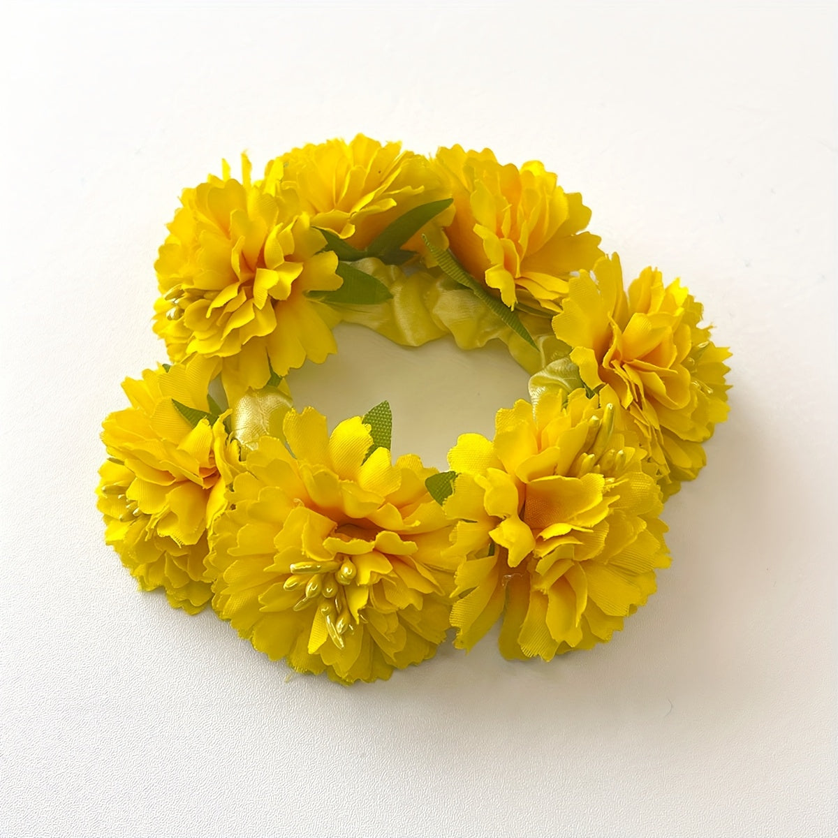 Spring-Summer New Solid Color Faux Fabric Flower Hair Tie Suitable for Beach Hawaii Vacation Everyday Hairstyle Headband Party Holiday Gift