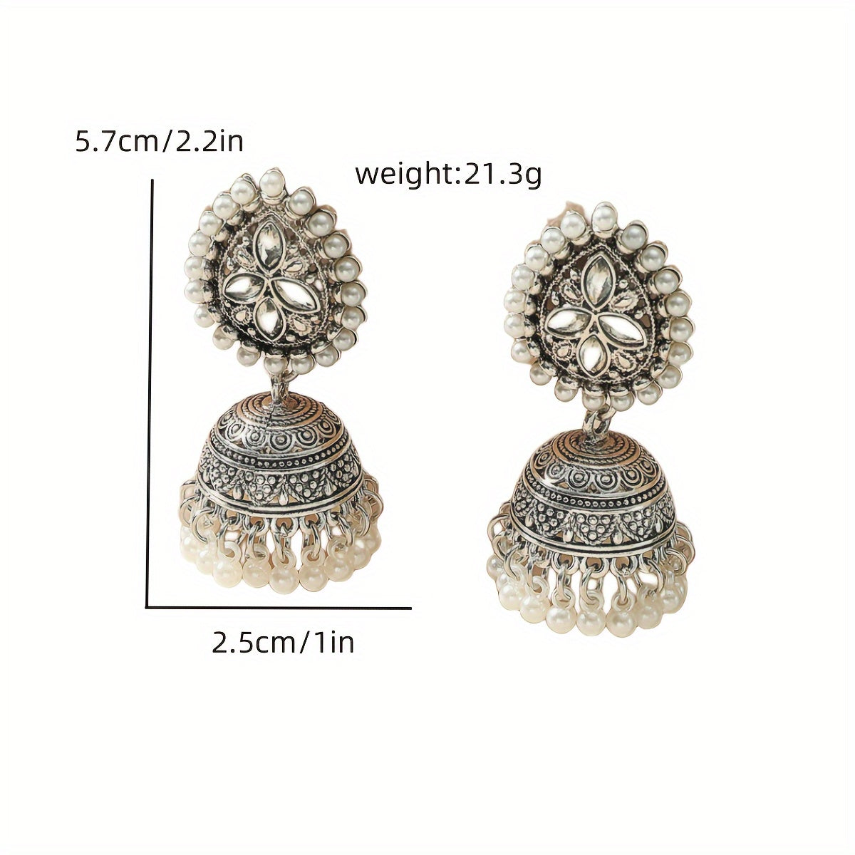 Eastern Bollywood-Inspired Waterdrop-Shaped Earrings for Women
