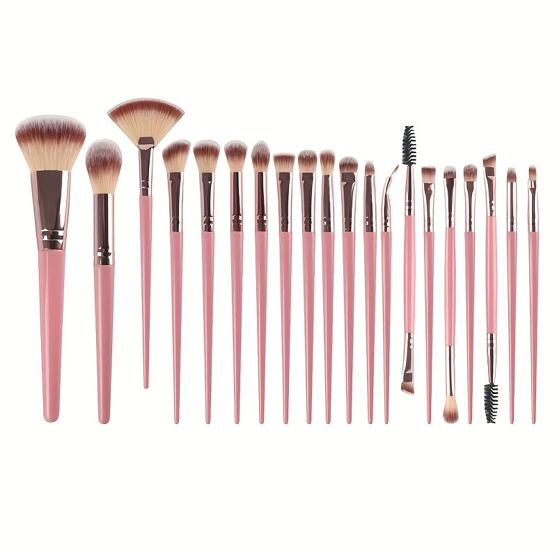 46pcs/45pcs/40pcs/20pcs/35pcs27pcs Makeup Brush Set Facial and Eye Shadow Brushes Super Soft Concealer, Blush, Contouring, Mixing, Eyeshadow, Makeup Sponge Set Powder Puff Suitable for All Skin Types, Face Washing Hair Tie Co