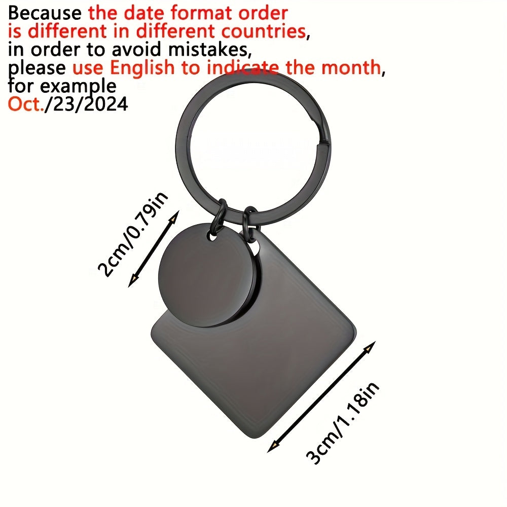 Customized Calendar keychain, laser engraving male and female couple calendar keychain, special date calendar keychain, personalized commemorative keychain, anniversary gift for women, gift for men, anniversary gift, birthday