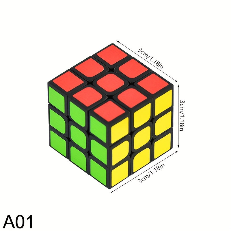 5pcs/Set Creative Mini Puzzle Cube Keychain 3X3Cm New Backpack And Key Pendant Promotional Gift Bag Accessories Wedding Birthday Party Guest Favorites Fashion Jewelry Decoration Gift, Halloween, Christmas