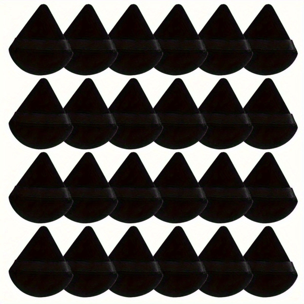 11/25pcs Reusable Triangular Makeup Sponges & Beauty Blenders - Soft Plush, Fragrance-Free, 3 Colors (Black/White/Pink) for Foundation, Powder, Blush - Gentle on Normal Light Beige, Face & Body Use, Makeup Sponges for Blendin