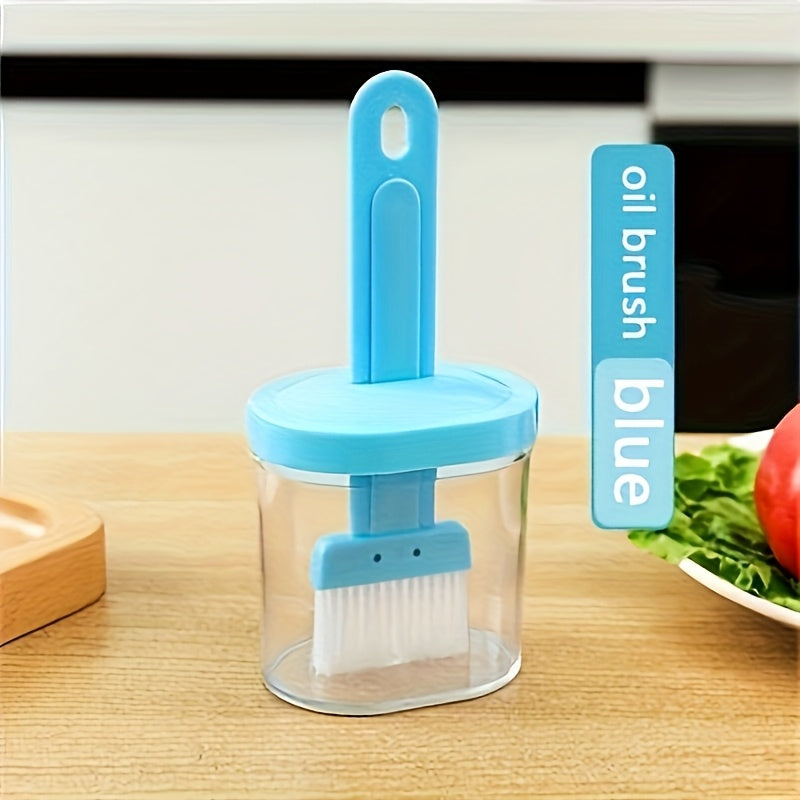 Oil Brush with Oil Tank, Baking Brush with Oil Pot, Household Oil Brush for Baking and Cooking, Creative Oil Brush with Oil Box, Oil Brush for Kitchen BBQ Camping Outdoor Picnic, Kitchen Accessories, BBQ Accessories