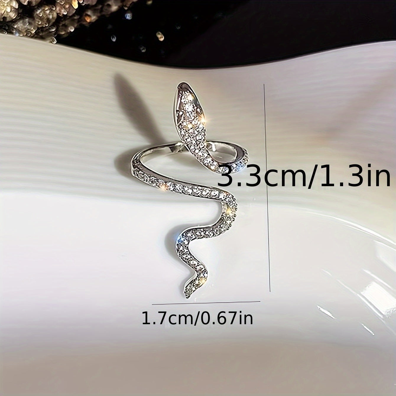 Elegant Snake-Shaped Alloy Ring