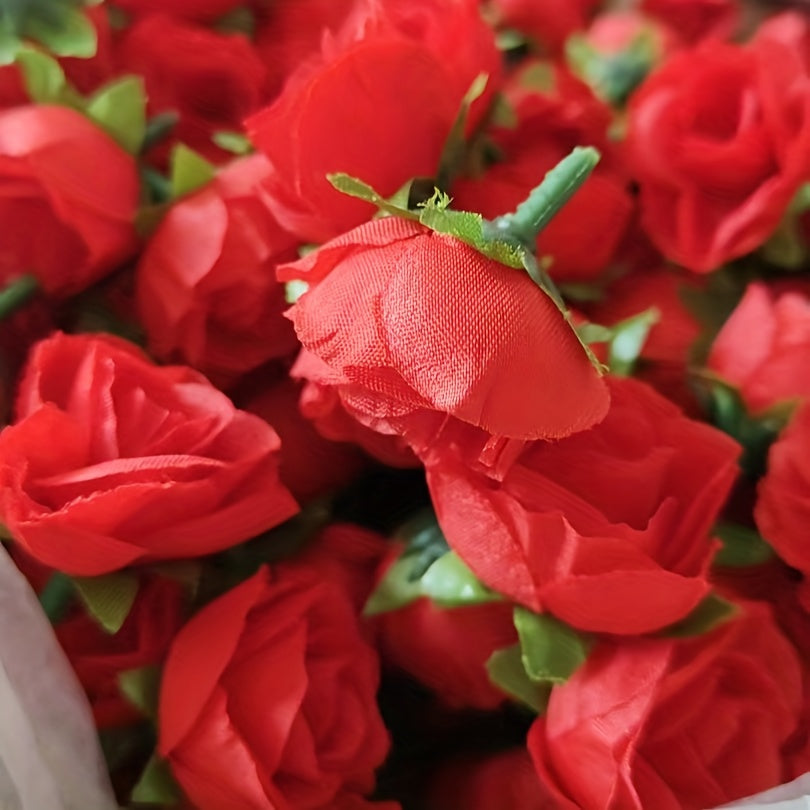 102pcs Red Rose Waterfall Set, Including 100 Artificial Roses and 2 Rolls of Transparent Rope, Valentine's Day Wedding Party Bridal Shower Birthday Room Decoration Supplies, Wedding Decor, Event Styling, Elegant Decor, Romant