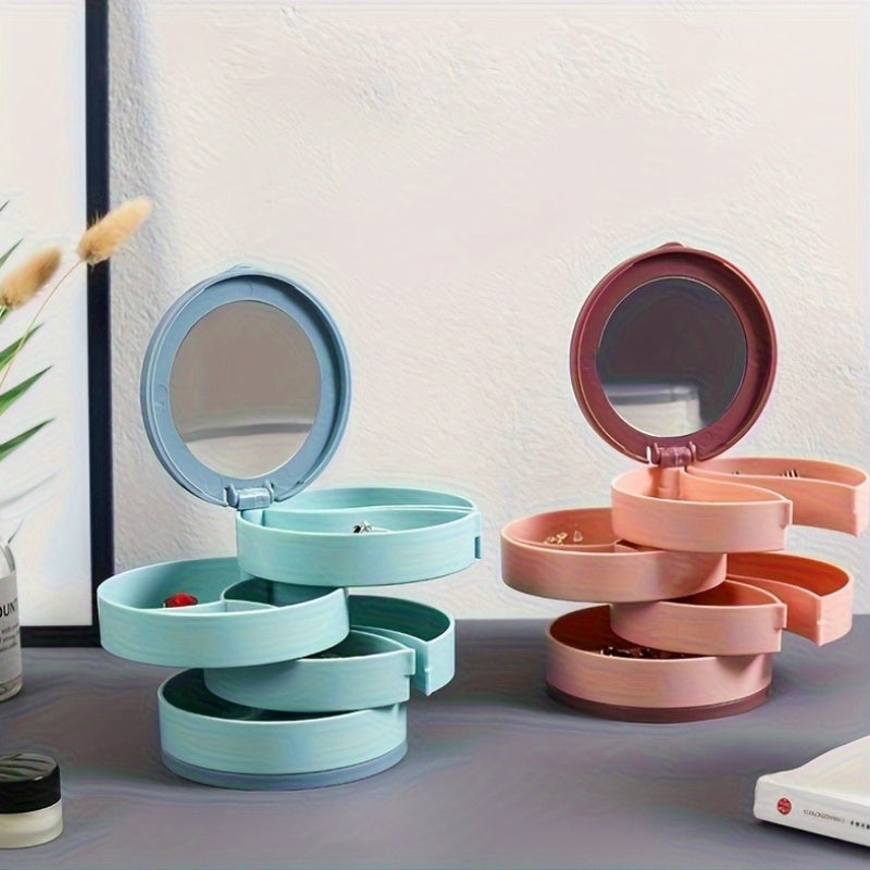 Cosmetic Storage Box - Rotating Jewelry Organizer