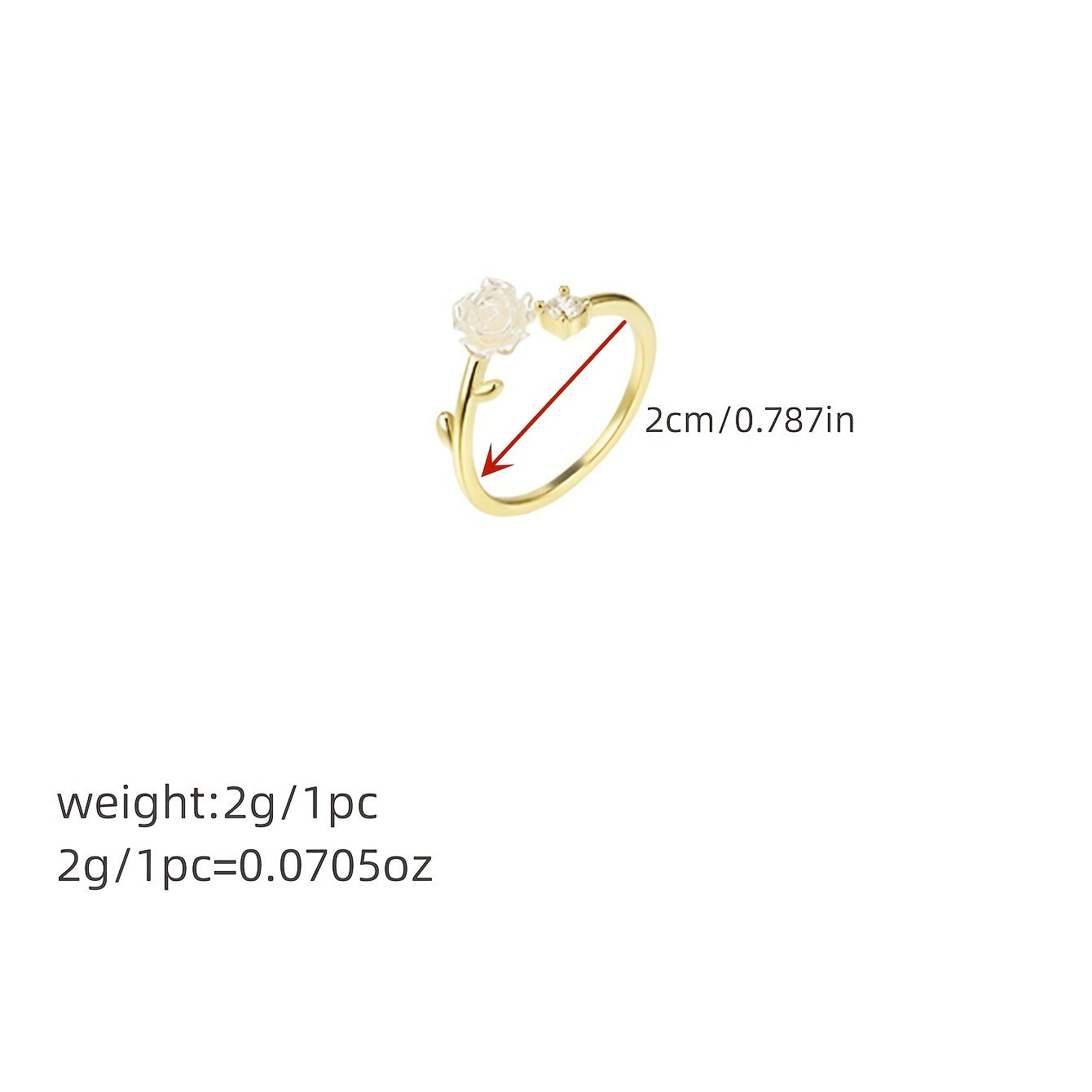 Elegant Zinc Alloy Adjustable Open Ring