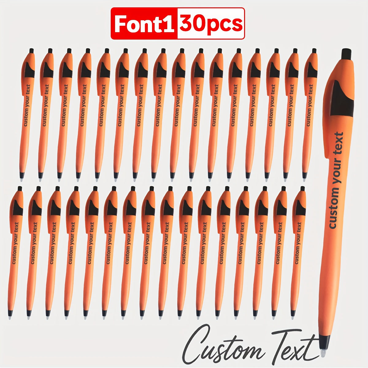 30pcs/50pcs/12pcs 50/30/12pcs Ballpoint Pens, Customizable with Inspirational Quotes, Names, And Logos. Colorful, Smooth Writing Ballpoint Pens with Black Ink for Christmas And Back-To-School Gifts.