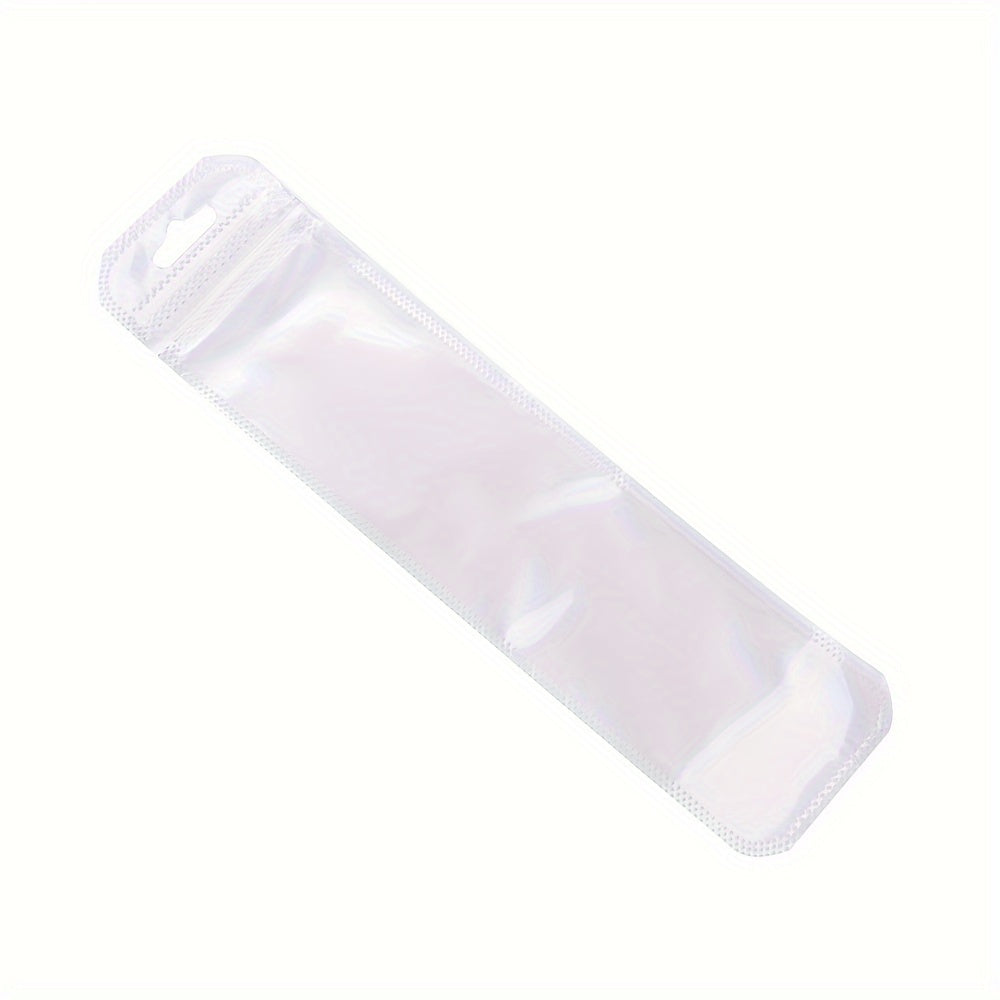50pcs Transparent Plastic Ziplock Bags, Jewelry Display Packaging Bags for Jewelry Packaging, Pen Display Thickened Long Ziplock Bags
