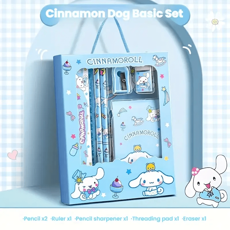Sanrio for kuromi & for My Melody Stationery Gift Set - Complete Office Supplies Kit with Notebook, Pens, Pencils, and More in a Cute Character-Themed Box, Perfect for Birthdays and Holidays, Birthday Gift|Playful Design|Dura