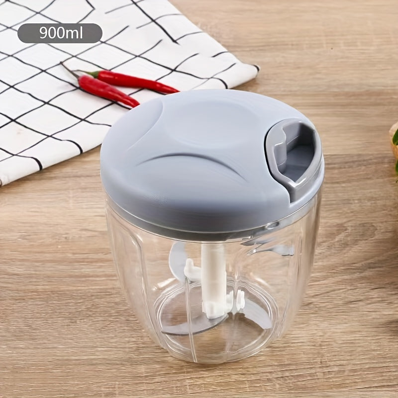 1, vegetable cutter, multifunctional garlic masher, garlic grinder, garlic masher, vegetable cutter, creative fruit masher, manual garlic masher, kitchen supplies, kitchen gadgets, 500/900ml